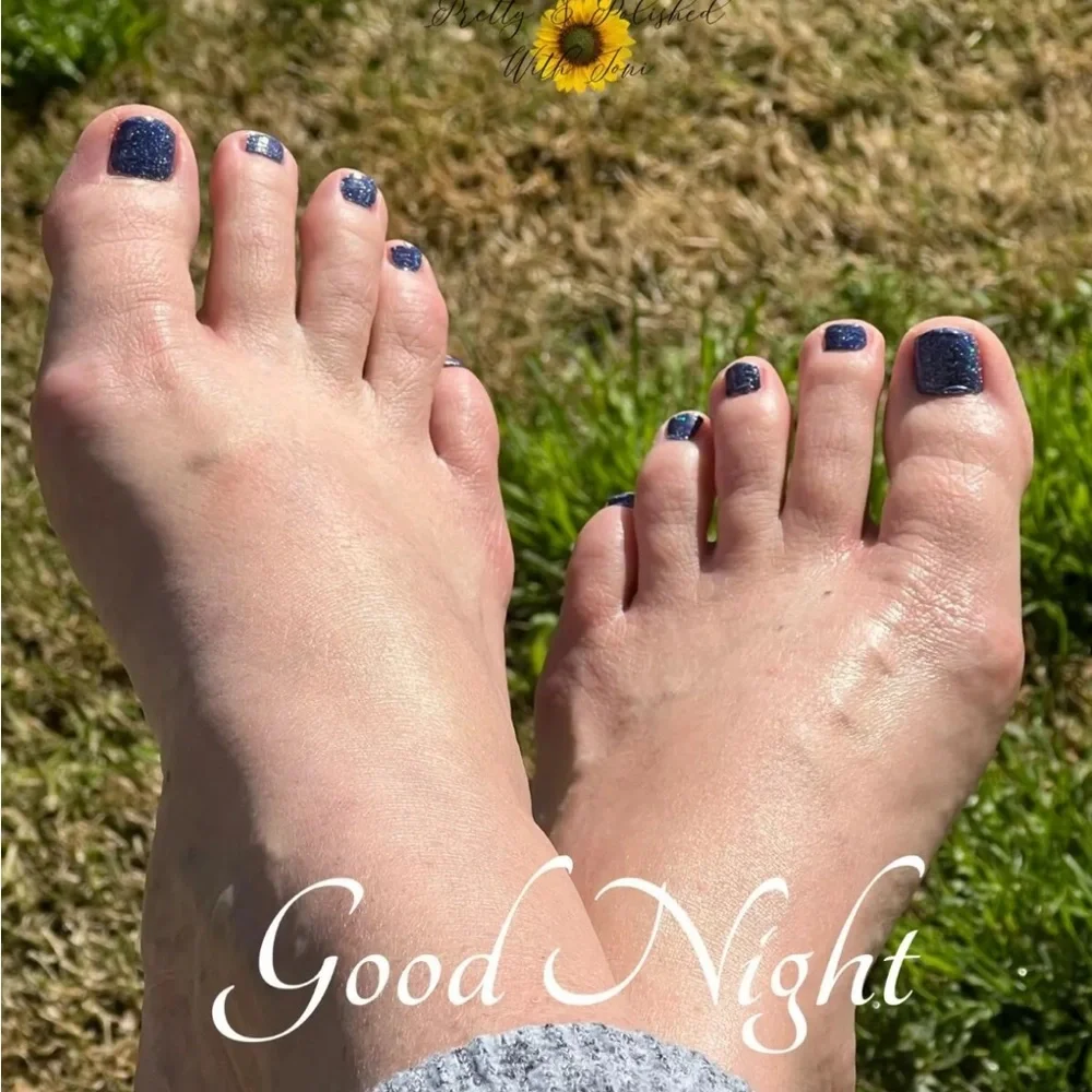 *Retired* Color Street: Good Night (Pedicure) | Indigo Purple Blue Sparkle
